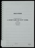 In memorian 9/11 : a serenade to New York / Max Stern.