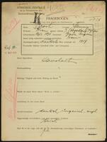 Applicant: Broch, Fanny; born 16.3.1891 in Győr (Hungary); widowed.