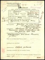 Applicant: Sommer, Benjamin; born 20.9.1890 in Buczacz (Poland); married.