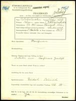 Applicant: Sobol, Josefa Sara; born 11.3.1906 in Vienna (Austria); single.