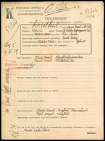 Applicant: Rosenthal, Hans; born 13.3.1920 in Vienna (Austria); single.
