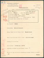 Applicant: Reismann, Ernst; born 26.5.1923 in Český Těšín (Czech Republic); single.
