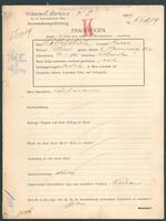 Applicant: Löffelstiel, Moses; born 22.1.1895 in Lutowiska (Poland); married.