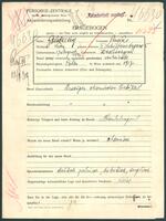 Applicant: Goldzweig, Pinkas; born 17.8. in Zakroczym; married.