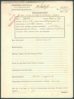 Applicant: Bauer, Irma; born 3.7.1883 in Vienna (Austria); divorced.