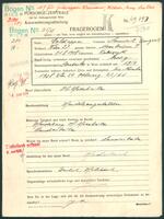 Applicant: Goldapper, Samuel; born 31.8.1908 in Zaleszczyki (Ukraine); single.