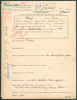 Applicant: Stary, Elisabeth; born 13.6.1920 in Vienna (Austria); single.
