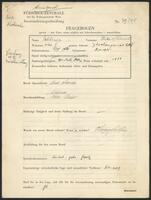 Applicant: Schlosser, Heinrich; born 19.4.1907 in Rzeszów (Poland); widowed.