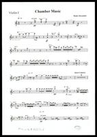 Chamber music for piano 4 hands and string orchestra.