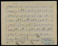 [Two musical pieces] (manuscript).