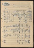 Piece (manuscript) : pour orchestre des instruments a cordes / m. Lustig.