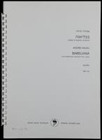 Babeliana : for symphony orchestra / André Hajdu.