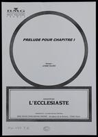 L'Ecclesiaste : prelude pour chapitre I / Musique: André Hajdu.