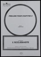 L'Ecclesiaste : prelude pour chapitre II / musique: André Hajdu.