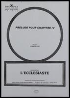 L'Ecclesiaste : prelude pour chapitre IV / musique: André Hajdu.