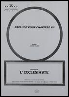 L'ecclesiaste : prelude pour chapitre VII / musique: André Hajdu.