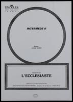 L'Ecclesiaste : intermede II / Musique: André Hajdu.