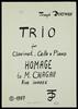 Trio (photocopy of manuscript) : for Clarinet, Cello and Piano