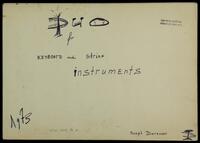 Duo (manuscript) : for Keyboard and String Instruments / Joseph Dorfman.