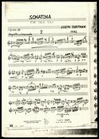 Sonatina (photocopy of manuscript) : for oboe solo / Joseph Dorfman.