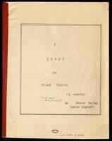 3 Songs (manuscript) : for mixed chorus / Aaron Charloff.