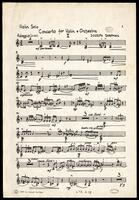 Concerto for violin & Orchestra (photocopy of manuscript) / Joseph Dorfman.