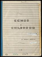 Echoes of childhood (photocopy of manuscript) : for symphony orchestra / Aaron Harlap.