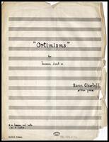 "Optimisms" (manuscript) : for bassoon duet (or bassoon and cello or 2 cellos) / Aaron Charloff.