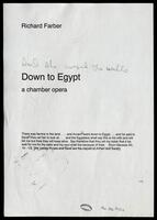 Down to Egypt : a chamber opera.