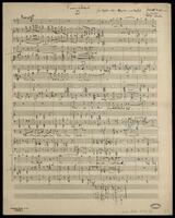 O mein Vaterland [vocal score] (manuscript) : April 1914, für Bariton-Solo, Männerchor und Orchester / text: Gerhart Hauptmann.