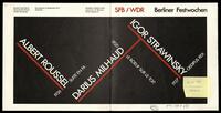 SFB/WDR Berliner Festwochen .[archival material].