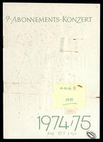 Radio Symphonie Orchester Berlin, 9. Abonnements-Konzert, 1974-75 .[archival material].