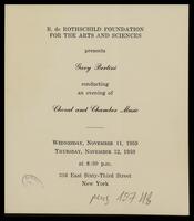 Evening of choral and chamber music .[חומר ארכיוני].
