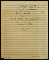 Wind sextet : for flute, oboe, clarinet, bassoon, trumpet and horn (manuscript).