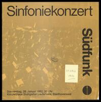 Sinfoniekonzert, Südfunk, Konzerthaus Stuttharter Liederhalle, "Romeo und Julia", Hector Berlioz .[archival material].