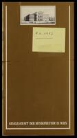 Gesellschaft der Musikfreunde in Wien .[archival material].