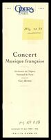 Concert musique française .[archival material].
