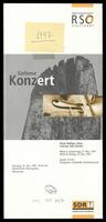 Sinfonie Konzert, Radio-Sinfonieorchester Stuttgart, Süddutsche Rudfunk .[archival material].