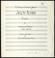 Etude : freely arranged for violin (or cello) and piano (arrangement - manuscript).