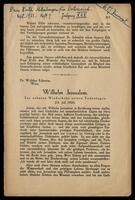 Eckstein, Walther. Wilhelm Jerusalem zur zehnten Wiederkehr seines Todestages 15. Juli 1933.