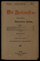 Die Zukunft XX.34, 1912.