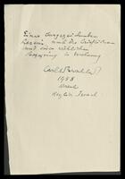 Burckhardt, Carl Jacob, an Emmi Hirschberg.