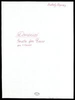 "Domenico" (photocopy of manuscript) : Sonata for Piano for 4 hands / Anatoly Boyarsky.