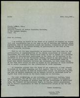 Baum, K. to European Council of Jewish Community Services.