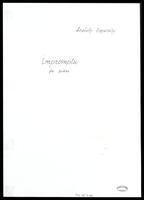 impromptu (photocopy of manuscript) : for Piano / Anatoly Boyarsky.