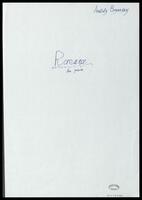 Romance (photocopy of manuscript) : for piano / Anatoly Boyarsky.