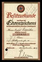 Nazi party award.