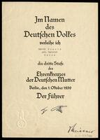 Award for a German mother.