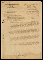 Letter to the Reichsprotektor.