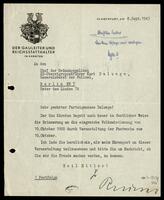 Rainer, Friedrich, to Kurt Daluege.